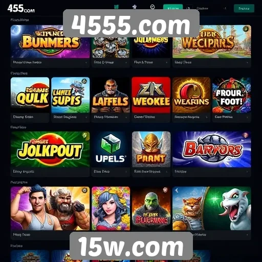Visão geral das opções de jogos disponíveis em 4555.com
